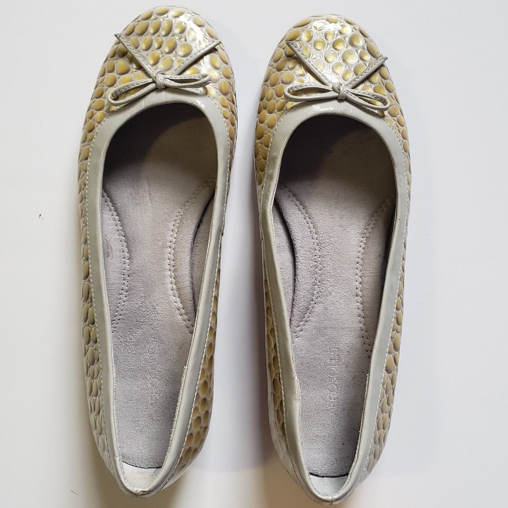 Aerosoles Silver/Golden Patent Flats